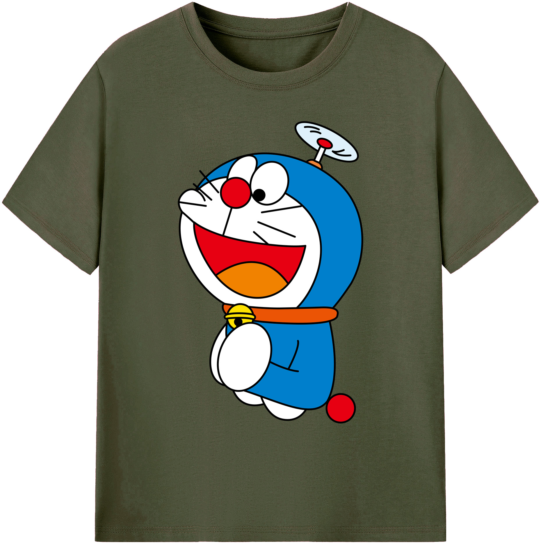 （画像用） ドラえもん Doraemon 綿100％ メンズ半袖Tシャツ｜肌触りやわらか＆通気性